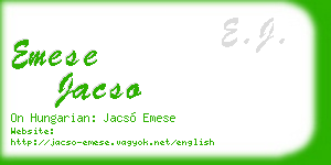 emese jacso business card