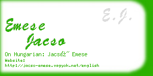 emese jacso business card